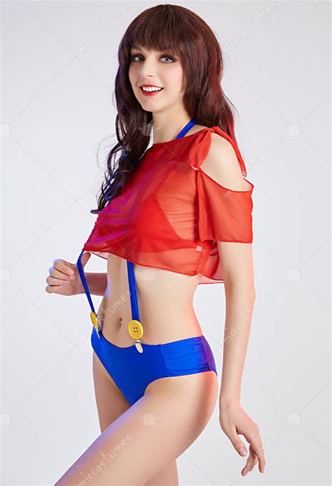 Kawaii Mario Two Piece Bikini Set Women Swimsuit Bathing Suit Top Quality Swimwear For Sale