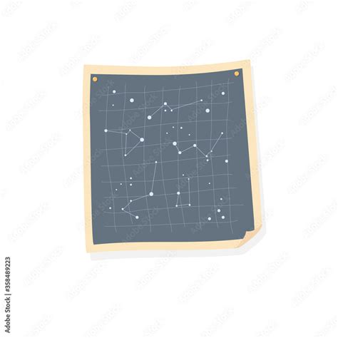 Vintage map of stars and constellations. Space exploration Stock ...