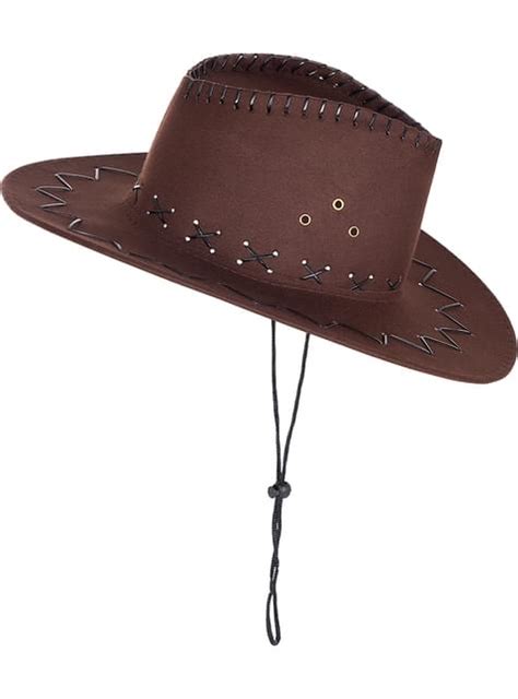 Chapeau Cowboy Marron Adulte Funidelia