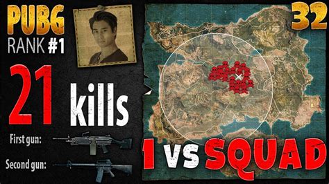 PUBG Rank 1 Anthony 21 Kill Solo Vs SQUAD NEW PATCH PLAYERUNKNOWN S