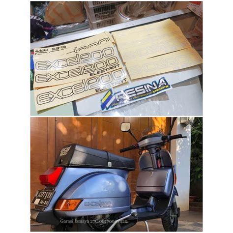 Jual Stiker Tepong Vespa Excel 200 Elestrart Kualitas Bagus Anti Luntur