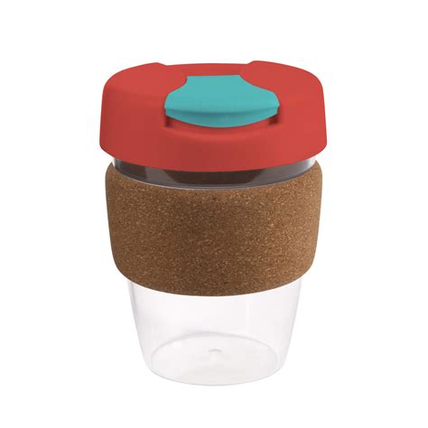 Karma Kup Clear Plastic With Cork Band And Plastic Flip Lid Ml