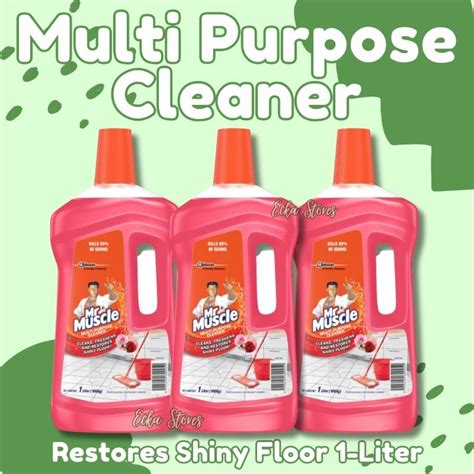 Mr Muscles All Purpose Floor Cleaner Floral Perfection Rose 1l Shopee