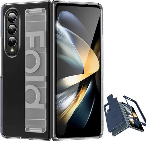 Samsung Z Fold 4 için bilek kayışlı cep telefonu kılıfı ultra ince