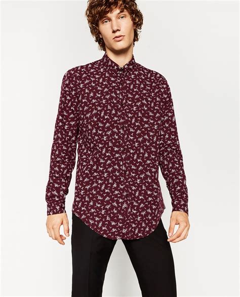 Zara Man Printed Shirt Printed Shirts Men Shirts Printed Shirts