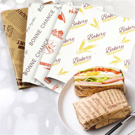 Pcs Food Wax Paper Greaseproof Food Paper Instant Food Wrappers