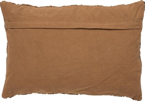 AMAR Kussenhoes Van Katoen 40x60 Cm Tobacco Brown Bruin Met Rits