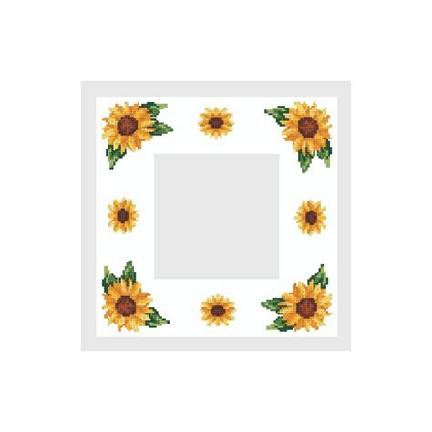 Kreuzstichmuster Pdf Serviette Mit Sonnenblumen Coricamo