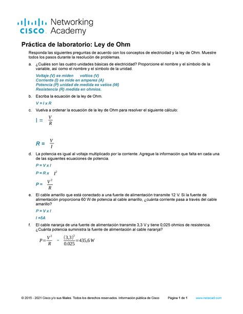 3 2 1 3 Lab Ohms Law Apuntes 7 Práctica de laboratorio Ley de