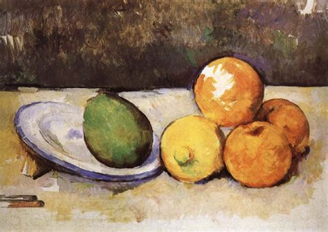 And Fruit Have A Plate Of Still Life Paul Cezanne Open Picture Usa Oil