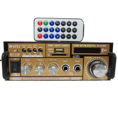 Mini Amplificador Modulo Teli Bt Bluetooth Karaoke No Shoptime