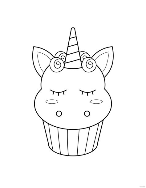 Cute Cupcake Coloring Pages Printable