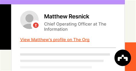matthew resnick chief operating officer   information  org