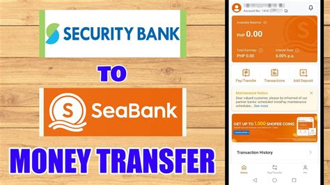 Security Bank To Seabank How To Send Money From SB To Seabank Online