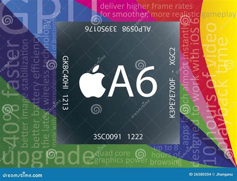 Apple A6 chip editorial stock image. Illustration of effects - 26580204