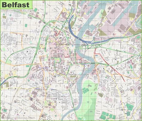 Large detailed map of Belfast