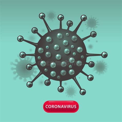 Arte Vectorial De La Molécula De Coronavirus Ilustración del Vector