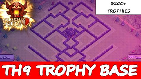 Clash Of Clans Th9 Champions League Trophy Base 3200 Trophy Base