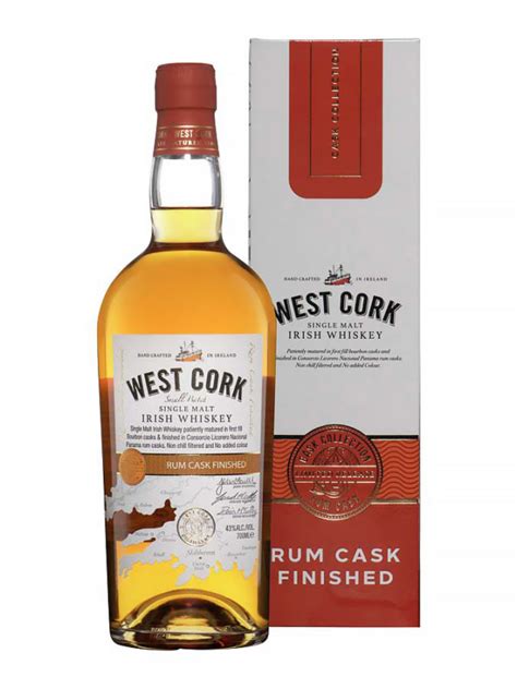 WEST CORK Rum Cask Finished Whisky 43 Au Meilleur Prix