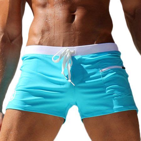Aqux Swimwear Swimming Trunks Sexy Men Swim Boxer Trunk Gay Men Swimsuit Beach Pool Man