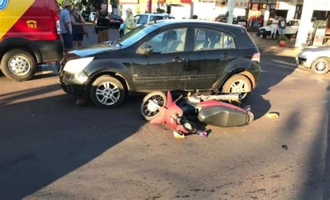 Mais Uma Colis O Entre Carro E Moto Registrada Em Rotat Ria