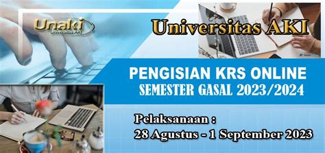 Pengisian Krs Semester Gasal Unaki