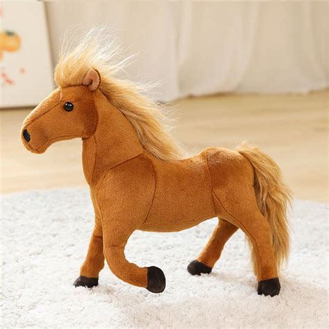 Horse Plush Toy Realistic Horse Stuffed Animal Little Pony Doll - plush ...