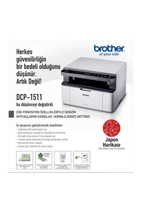 Brother Dcp 1511 2t Lazer Yazıcı Tarayıcı Fotokopi 2adet Tam Dolu