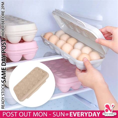 𝗦𝗧𝗔𝗖𝗞𝗔𝗕𝗟𝗘 Egg Tray Holder Storage Box Eggs Break Protection Container