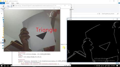 Shape Detection Circle Triangle Square Opencv Python Youtube