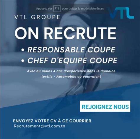 VTL Menzel Temime Recrute Job N4 Offres D Emploi