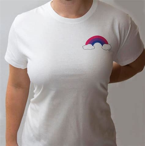 Bisexual Pride Flag Small Rainbow And Clouds T Shirt Women Men Etsy