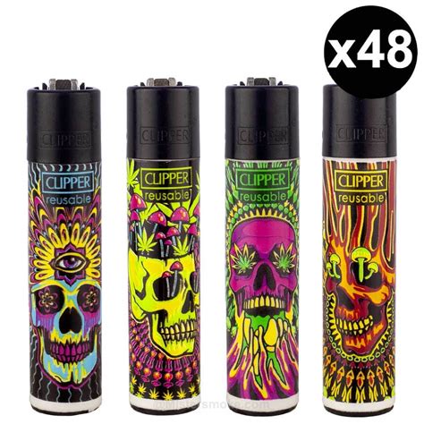 Briquet Clipper Trippy Skulls X Briquets Mistersmoke