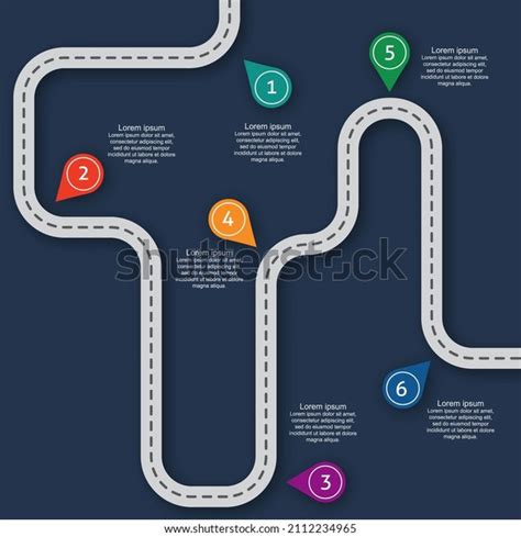 curve track timeline infographic royalty    stock