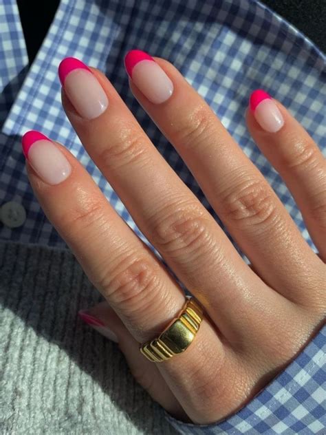 Pink French Tip Nails 45 Stylish Designs And Ideas In 2023 Pink Tip Nails Pink French Nails