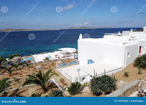 Seaside White Building Stock Photo Image Of Blue Landscape 10252002
