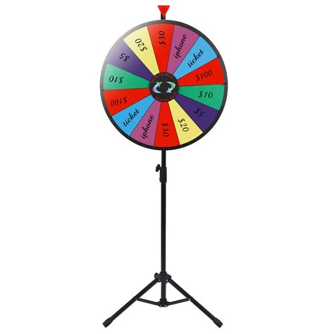 24 Prize Wheel 14 Slots Color Spin Wheel Spinner Game Wadjustable