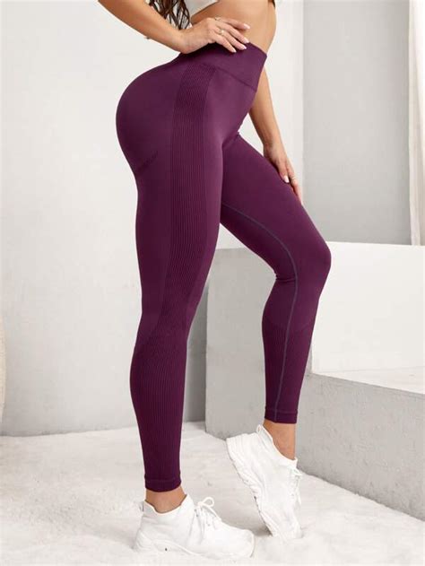 Gym Tights Seamless High Stretch Bubble Butt Push Up Tummy Control Yoga