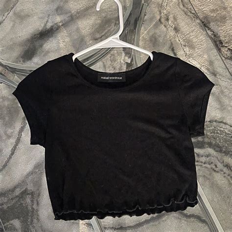 Naked Wardrobe Black Crop Top Size S Depop