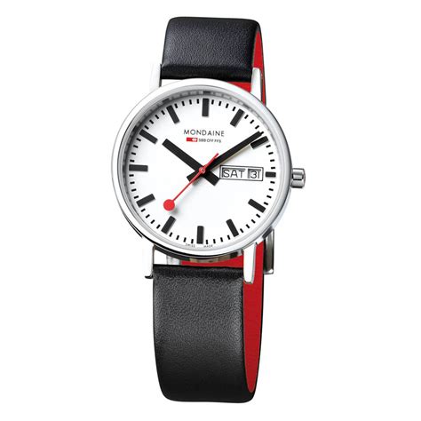 Mondaine Official Swiss Railway Classic Daydate Watch 36mm Peters