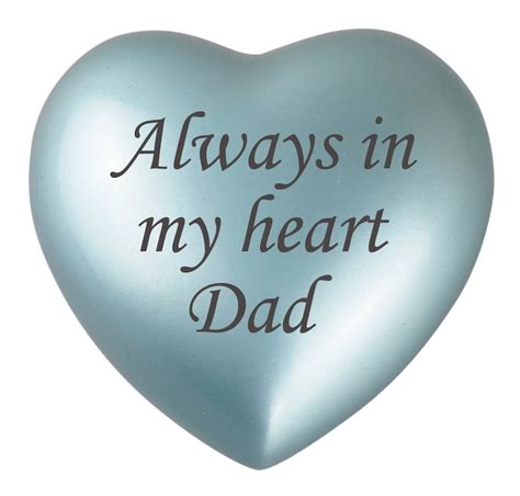 Always In My Heart Dad Blue Heart Urn Keepsake For Ashes Etsy Uk