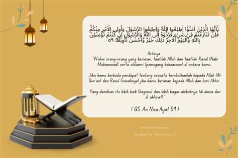 Surah An Nisa Ayat Arab Latin Dan Artinya Tentang Ketaatan Pada