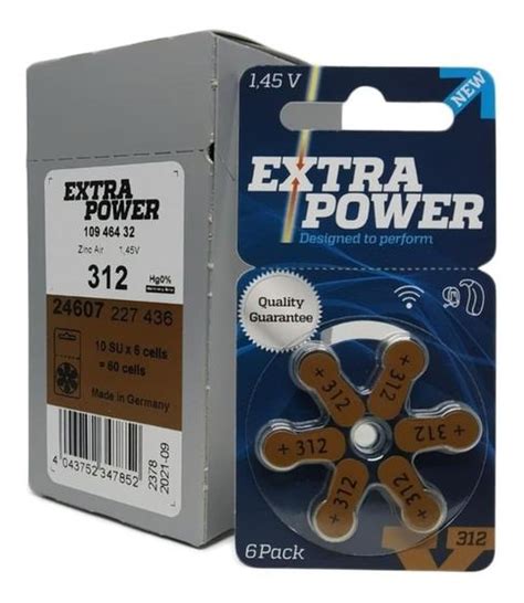 Cartela C Unidades Pilha Auditiva Extra Power Tamanho