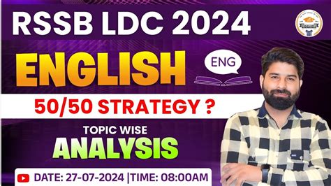 RSSB LDC EXAM 2024 LDC English Topic Wise Analysis 50 50