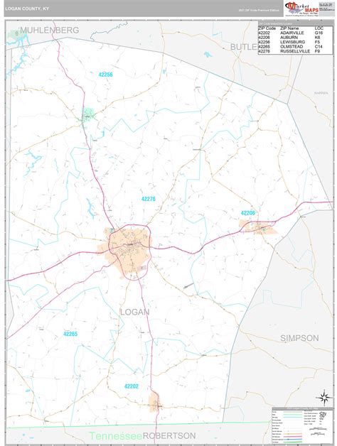 Logan County Kentucky Map Map Of Massachusetts