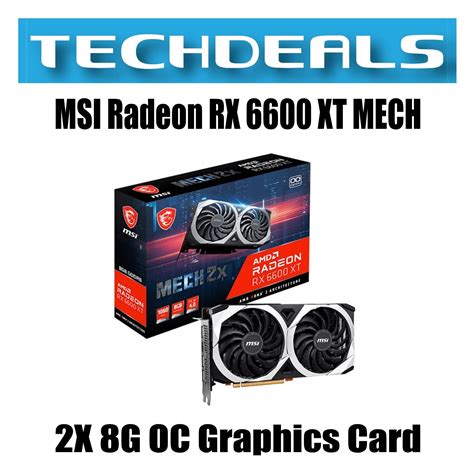 Msi Radeon Rx 6600 Xt Mech 2x 8g Oc Graphics Card