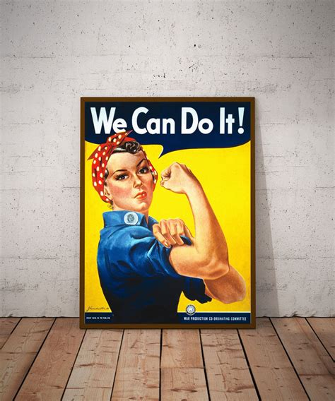 Feminist Poster WWII Poster Rosie The Riveter Girl Power | Etsy