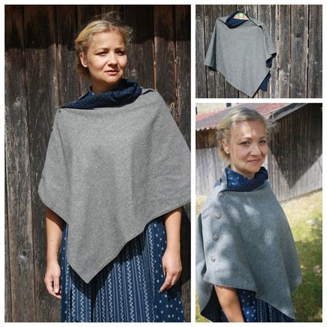 Patron Poncho Cape Folklore Femme Pdf Dirndl Schnitte En Allemand