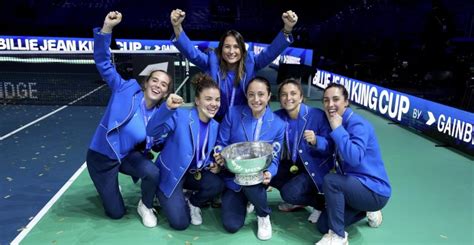 Tennis Bjk Cup Jasmine Paolini Et L Italie Sacr Es En Bjk Cup C