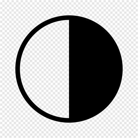 Semicirculo Blanco Y Negro Circulo Ngulo Blanco Png Pngegg